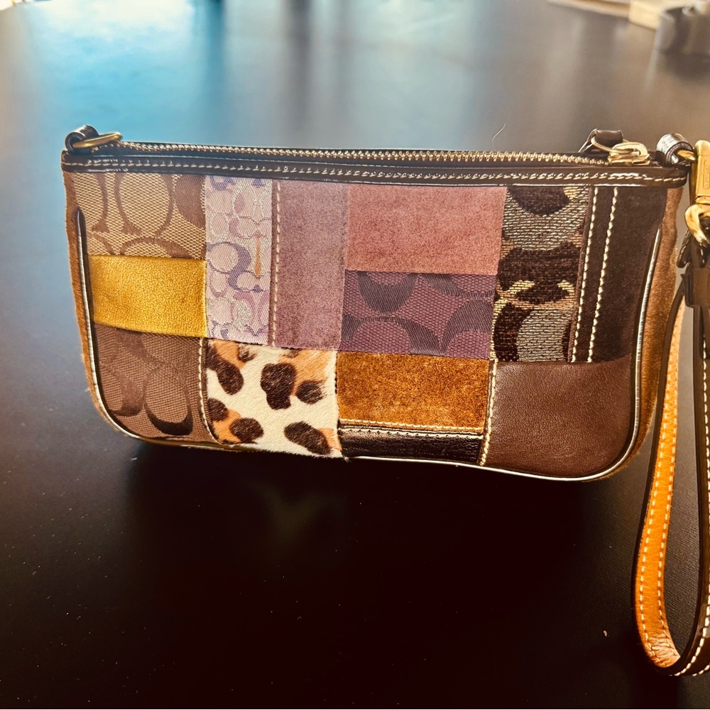 Coach Multicolor Patchwork Wristlet - image 1
